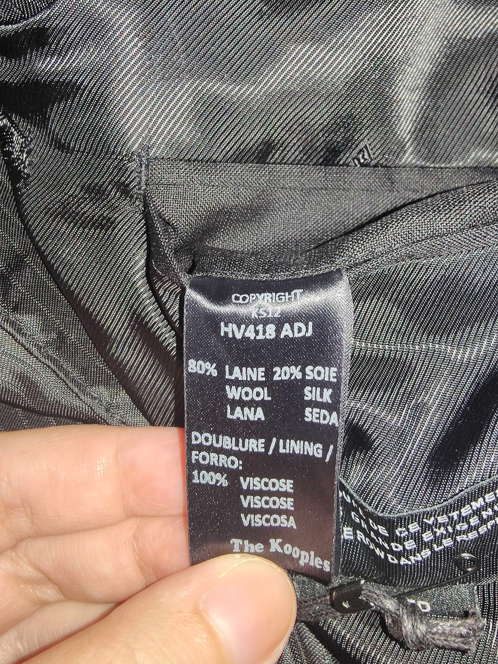 Blazer/Chaqueta de traje The Kooples Nueva Lana & Seda T52 (XL) – photo 7